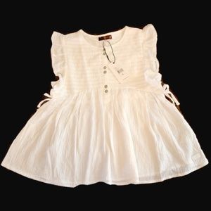 7 for all Mankind white peplum top NWT kids girls